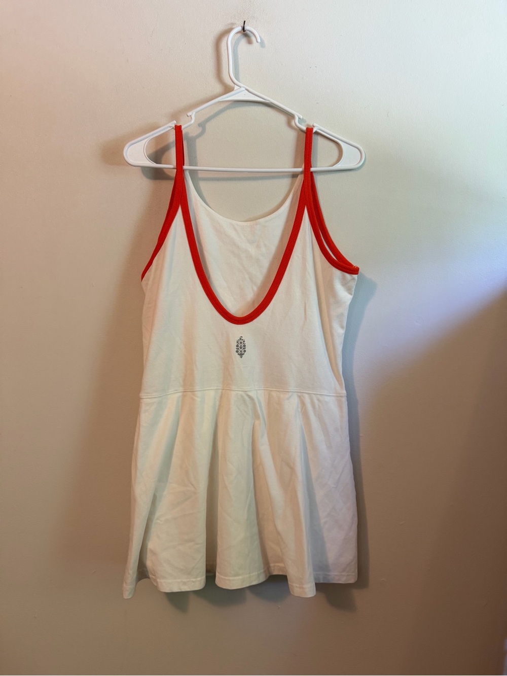 FP Movement - Hot Shot Skortsie White Tank Dress with Red Trim - Women's Top